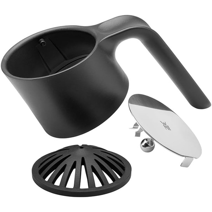 Скляна карафка WMF Basic з кришкою, 1 л (скляна, з силіконовим кришкою, CloseUp)