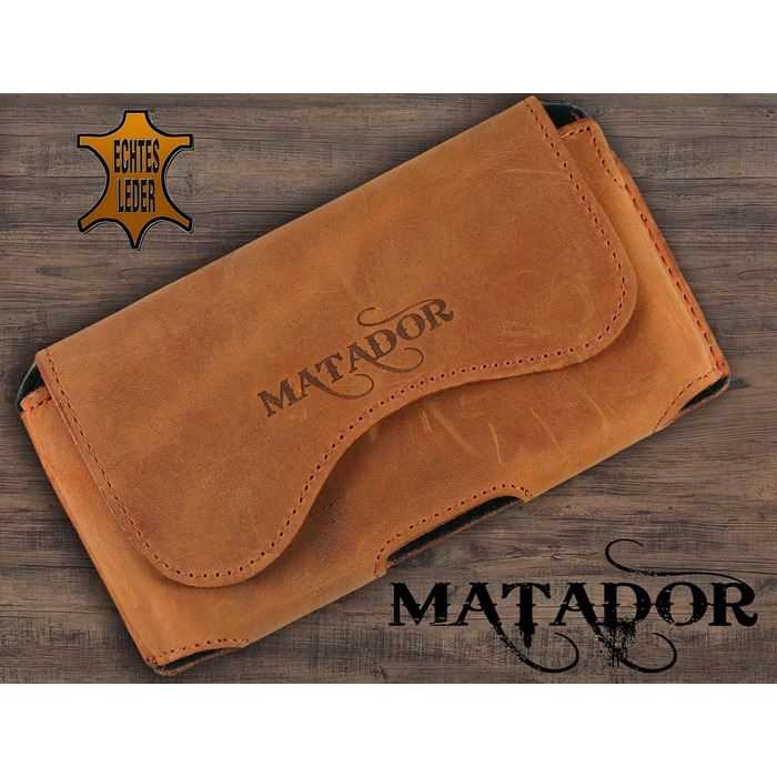 Шкіряна поясна сумка Matador Slim Design з прихованою магнітною застібкою, перехресна сумка з петлею для ременя для Sony Xperia X (іржаво-коричневий)