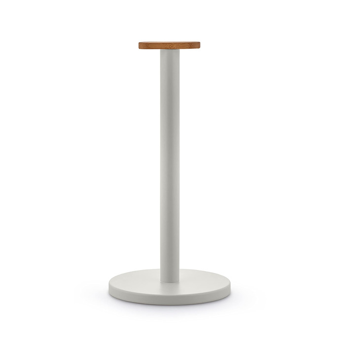 Тримач для паперових рушників Alessi Mattina BG05 R, сталь з епоксидним покриттям та бамбукова ручка, теплий сірий