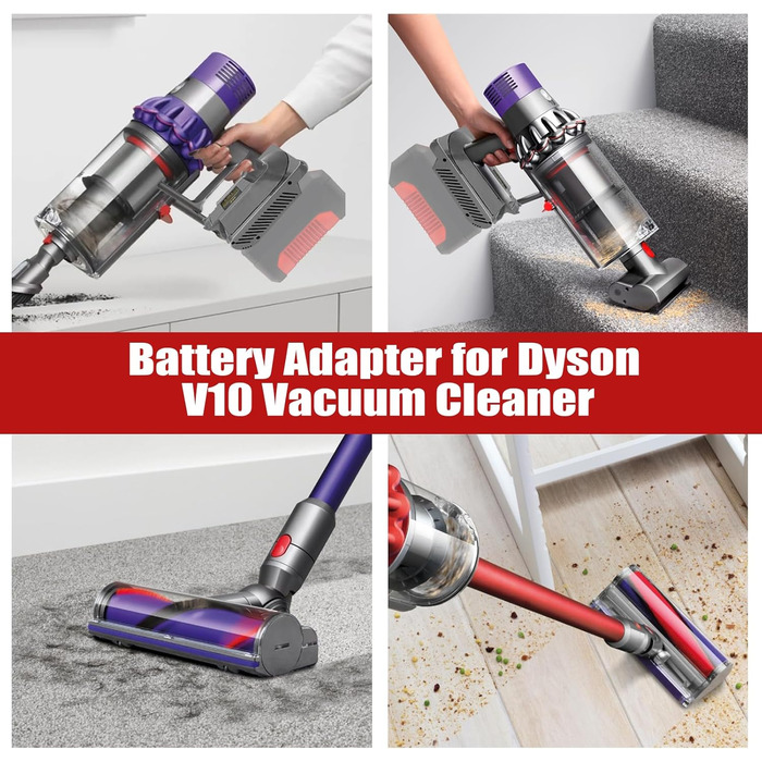 Адаптер BTRUI V10 для пилососа Einhell 18V на Dyson V10 SV12 (лише адаптер)