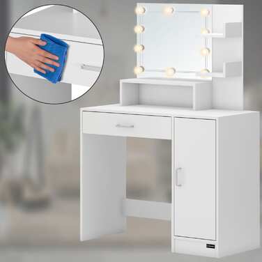 Туалетний столик Jocelyn White 140х90х40см LED