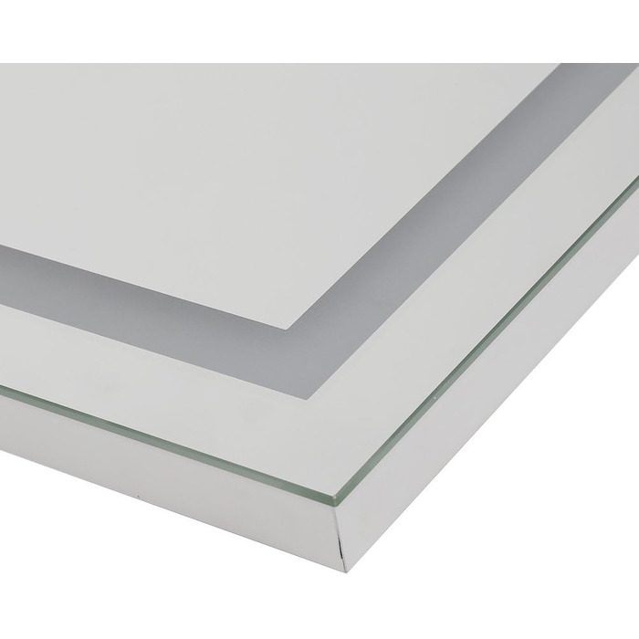 Дзеркало для ванної кімнати HUOLE з LED-підсвічуванням, 100x60 см, сенсорне керування, антизапарник, 6400K