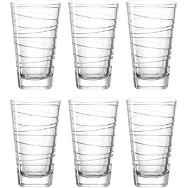 Леонардо Варіо склянки для пиття Struttura, набір з 6 шт. , склянки для води, придатні для миття в посудомийній машині, скляні кружки з малюнком, стакан для соку