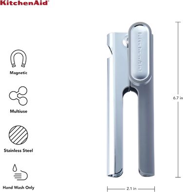 Відкривачка для консервів KitchenAid без розбризкування, сірого кольору