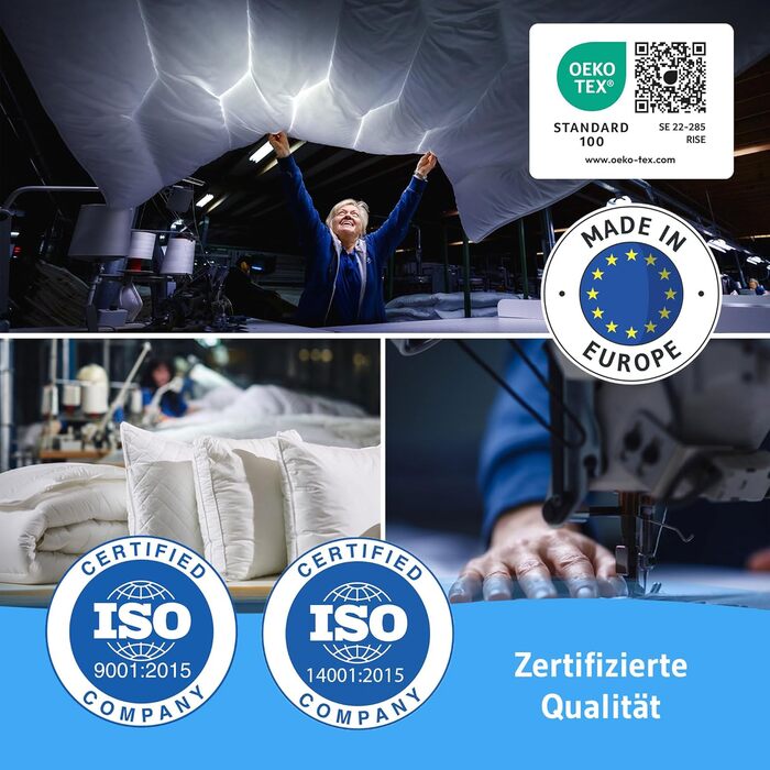 Ковдра зимова 155x220 см Blanco для алергіків, тепла та дихаюча, з вологорегулюванням, екологічна стегане покривало