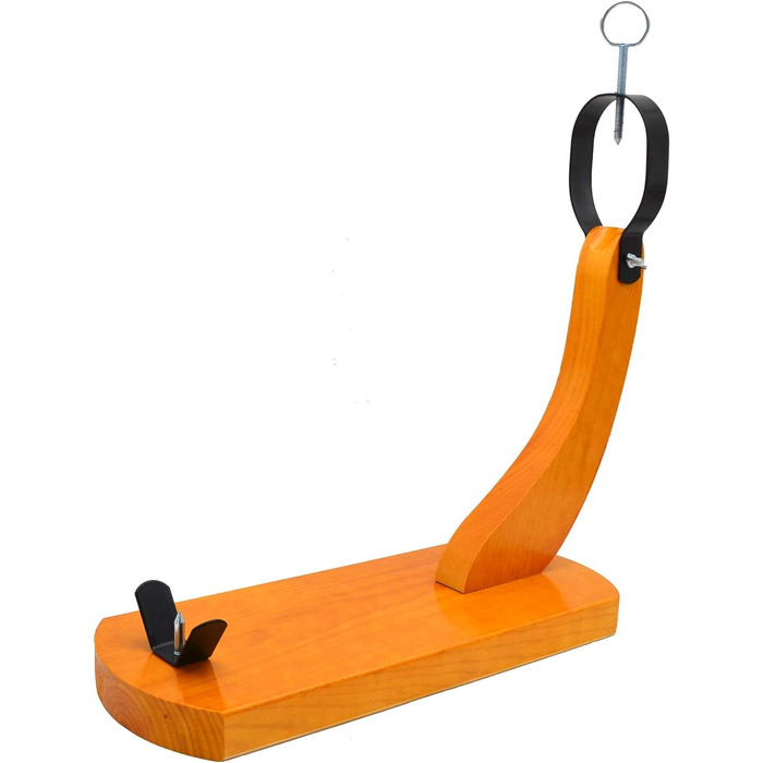 Підставка для шинки LepantoHouse Hammon, медовий колір, з ножем та кришкою, для дому та ресторану, чорний колір