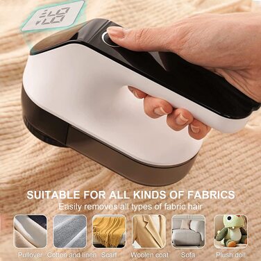 Електричний видалення ворсу для одягу Champagner: бездротовий, з LED-дисплеєм та 3 швидкостями