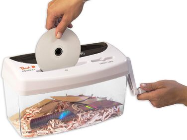 Шредер для паперу Peach PS500-40A: 10 листів, P-4, 21 літр, DSGVO, для офісу