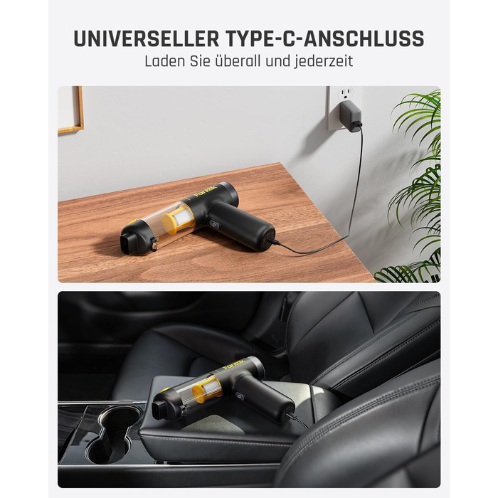 Бездротовий автомобільний пилосос Fanttik Slim V10 Mix 4-в-1, потужність 16 кПа, з LED-дисплеєм та функцією обдуву для авто, офісу та клавіатур