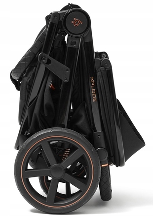 Дитячий візок-прогулянка 4BABY Xplode, чорний, алюмінієвий, з аксесуарами