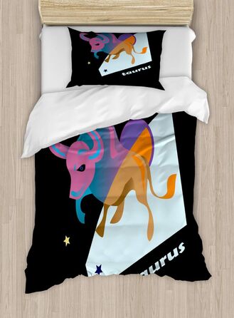 Підковдра Комплект Двоспальне ліжко, тема день-ніч, м'яка форма Найвища якість Підковдра з 2 предметів з 1 наволочкою, 170 x 220 см - 75 x 50 см, багатобарвний