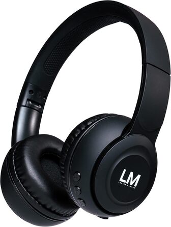 Накладні навушники Louise & Mann 2 Bluetooth, бездротові, Hi-Fi стерео, мікрофон, складні, Чорний