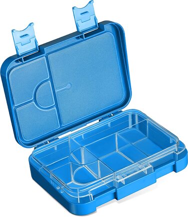Коробка для Бенто для дітей-ланч-бокс з 4 2 відділеннями - надзвичайно міцний - коробка для сніданку - Хлібниця ідеально підходить для дитячого садка і школи. (Синій дракон)