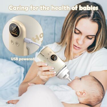 Портативний підігрівач для пляшечок Baby: LCD-дисплей, 6 температурних режимів, швидкий нагрів, для дому та подорожей