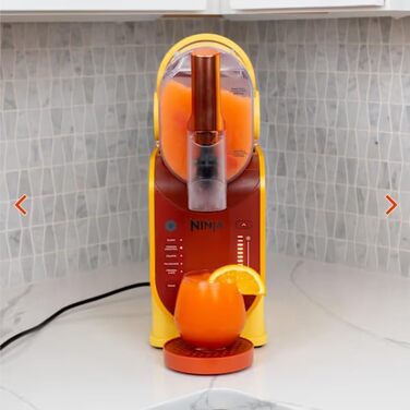 Машина для приготування смузі Ninja SLUSHi, для смузі, коктейлів, фраппе, молочних коктейлів та замороженого соку, без льоду, технологія WhisperChill, об'єм 1.9 л, Orange FS301EUOR