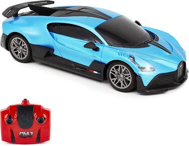 Модель автомобіля Bugatti Divo синього кольору 1:24 CMJ, радіокерування 2.4 GHz, офіційна ліцензія