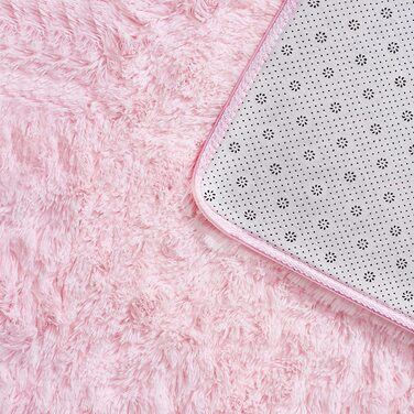 Килим з високим ворсом килим строкатий волохатий килим килим з високим ворсом м'який м'який килим для молодіжної кімнати гарний килим(90*160 см) (60 х 120 см, рожевий)