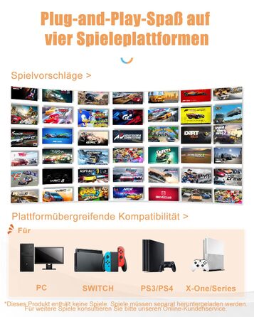 PXN V3 Pro Ігровий кермо з педалями для ПК, PS4, PS3, Xbox, Nintendo Switch. 180° поворот, вібрація, педалі, перемикачі швидкостей - Чорний