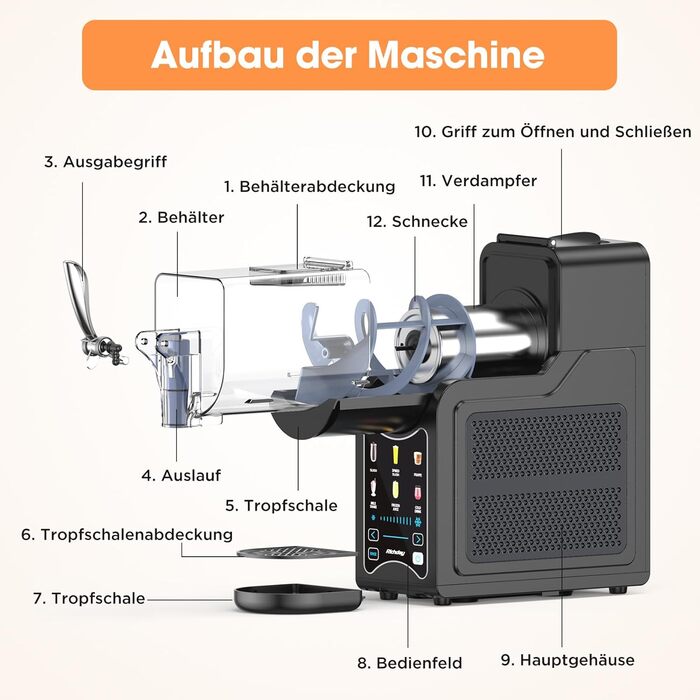 Машина для приготування сляш та коктейлів Richday SL-3025: 2л, 6 програм, LED дисплей, WhisperChill