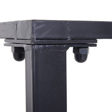 Набір садових меблів на 4 особи: 1 стіл та 2 лавки, метал, чорний колір