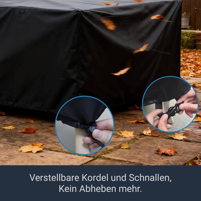 Накриття для садово-патіо меблів Awnic, 420D Oxford, водонепроникне, анти-UV, міцне, 160x160x71 см