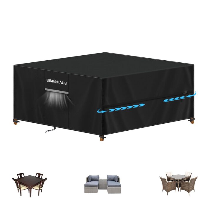 Захисний чохол для садово-патіо меблів 200x200x90 см, водовідштовхуючий, 420D Oxford
