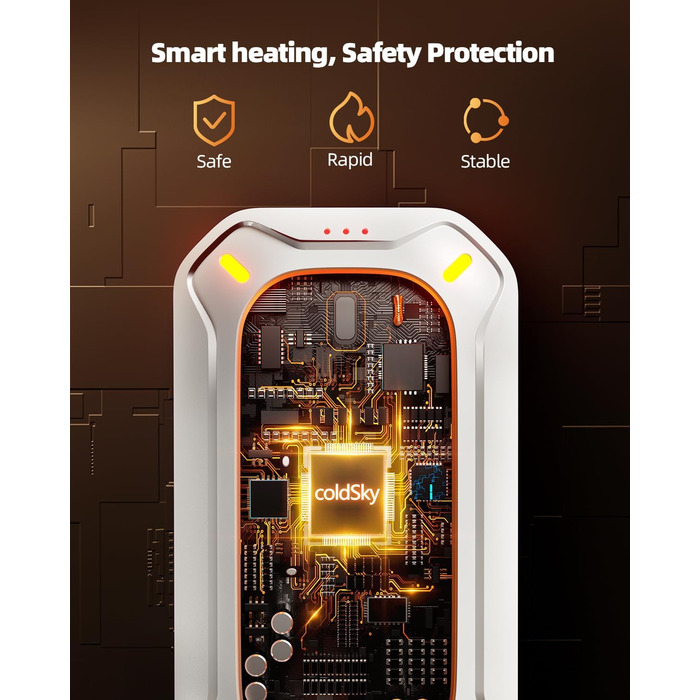 Електричні грілки для рук ColdSky (2 шт), рожеві - багаторазові, портативні, до 12 годин нагріву