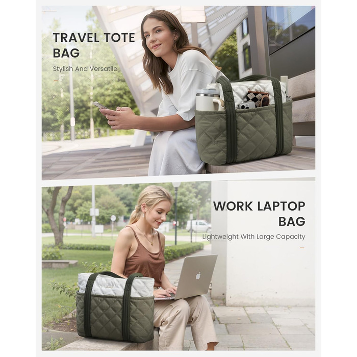 Сумка-шоппер LOVEVOOK: велика, легка, з відділенням для ноутбука 15.6