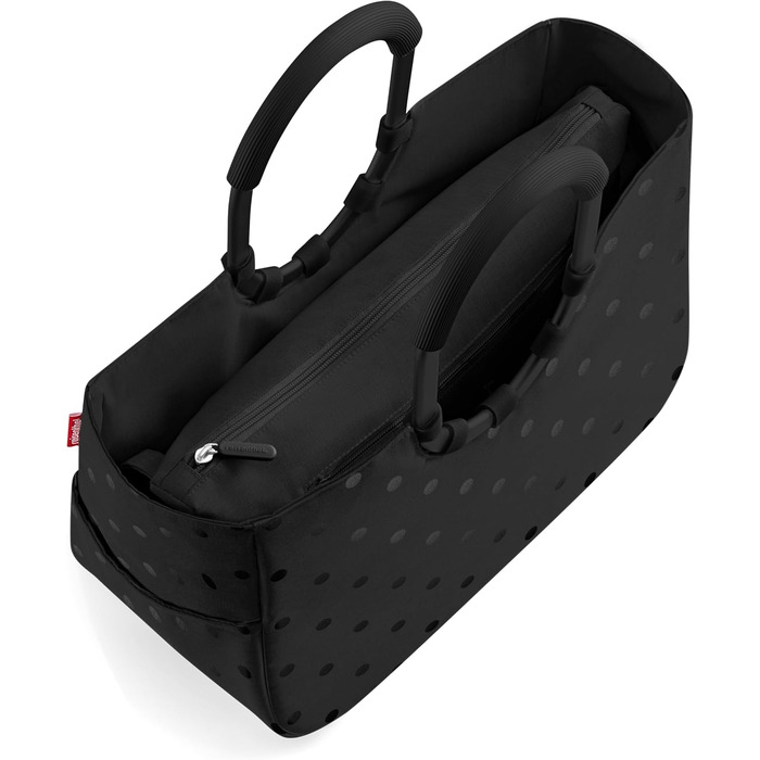 Сумка Reisenthel Loopshopper з відділеннями з перероблених PET-пляшок, чорна глянцева (M)
