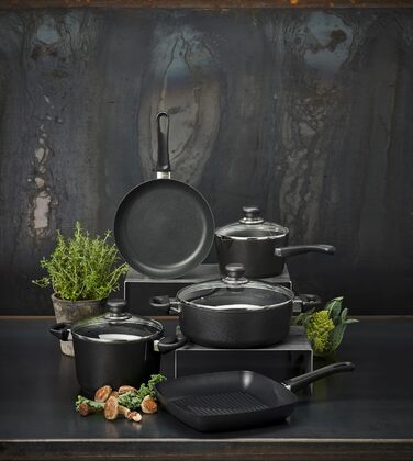 SCANPAN Classic Grill Pan 27x27 см | Індукційна сковорода-гриль | Stratanium+ антипригарне покриття | Для духовки | SCANPAN