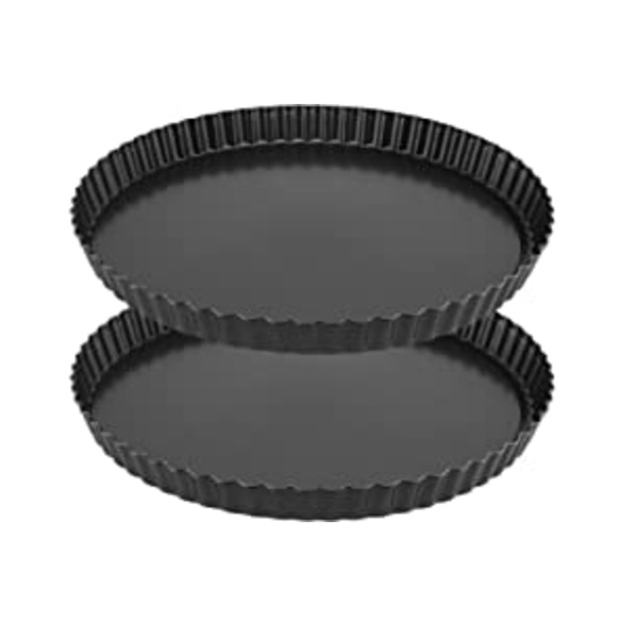 Форма для пирога ZEONHEI 2 шт. 28,5 см, форма для пирога з піддоном, форма для пирога з заварним кремом, форма для пирога з антипригарним покриттям, фруктовий пиріг