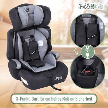 Автокрісло Kinderautositz 9-36 кг з 3-точковим ременем безпеки, регульованою підголівником, ECE R129/03, для дітей 15 місяців - 150 см