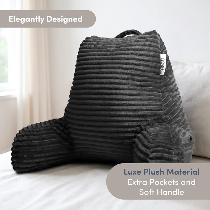 Подушка для читання Nestlé з подрібненим Memory Foam, розкішна подушка для спини та рук, регульована підтримка для дорослих та підлітків