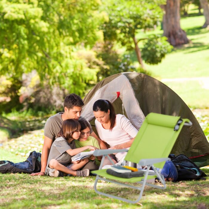 Розкладний шезлонг Relaxdays з подушкою для шиї