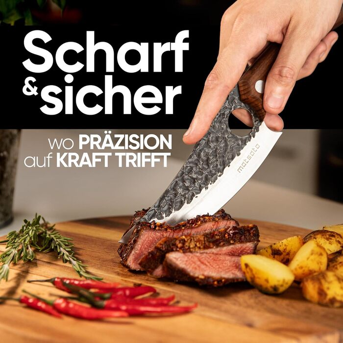 Ніж кухарський Matsato 15 см - оригінальний кухонний ніж для нарізання та подрібнення