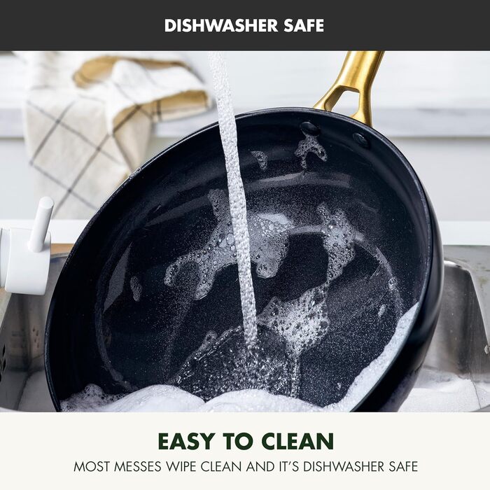 Wok GreenPan Reserve 28 см з антипригарним покриттям Ceramic, чорний, з нержавіючою сталі, без PFAS, для плити та духовки