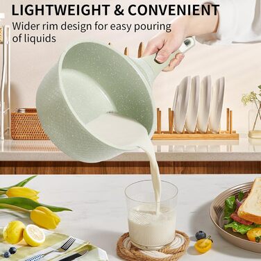 Сковорода для крепів DYGG Induktion 28 см з антипригарним покриттям Granit - для млинців, панкейків, доса з холодним ручкою (набір каструль 2шт 16+18)