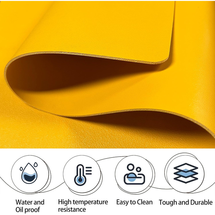 Набори на стіл, термостійкі, миючі, для кухні, обіднього столу, декор, чорні, 6 шт. (жовтий 6)