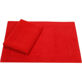 Комплект Betz з 2 килимків для ванної, килимок для ванної, килимок для душу, махрова тканина розміром 50x70 см, 100 бавовна преміум-класу, 650 г/м2, Колір (Червоний)
