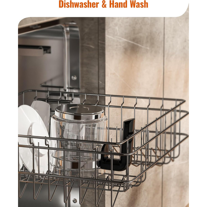 Електричний спінювач молока Morpilot 6-в-1, чорний, 130-500 мл, 600 Вт, для капучино, лате, гарячого шоколаду, миється у посудомийній машині