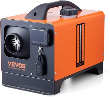 Автономний дизельний опалювач VEVOR 12V 5kW з LCD-дисплеєм, пультом дистанційного керування та Bluetooth, 0.16-0.52 л/год