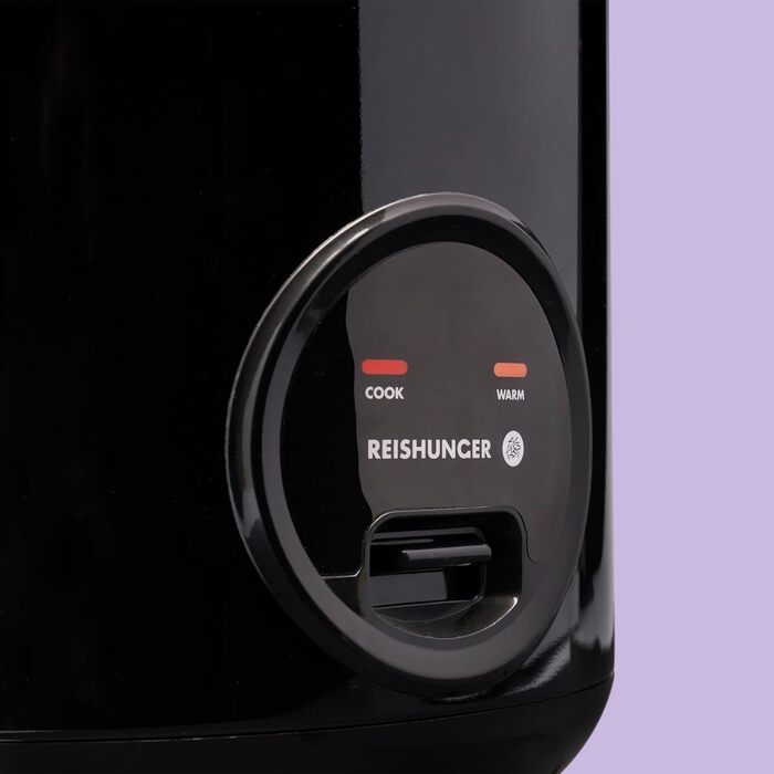 Рисварочний та пароварка Reishunger з керамічним покриттям 1.2L, чорний - для 1-6 осіб, з підігрівом та аксесуарами