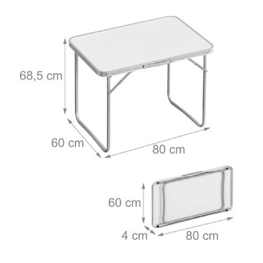 Зручний розкладний туристичний столик Relaxdays