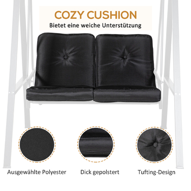 Подвійне садове крісло-гойдалка 