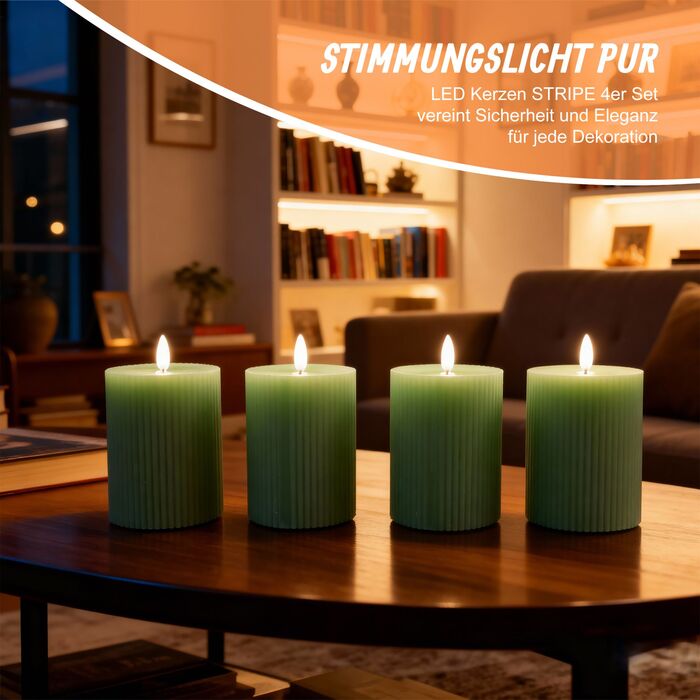 Набір з 4 LED-свічок Relaxdays