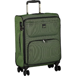 Легка валіза TRATIC Bendigo з м'якою підкладкою, Дорожня Валіза на коліщатках, 4 рулони, дуже легка, чорний (зелений, S) розмір