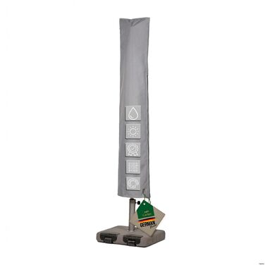 Чохол для парасольки круглий Ø до 450 см, квадратний до 320x320 см, сірий, Oxford 600D, водонепроникний, UV-стійкий