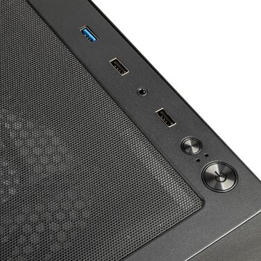 Корпус для ПК Kolink Observatory HF Mesh, 6 ARGB-вентиляторів, підтримка відеокарт до 330 мм, ATX, металева сітчаста передня панель, сталь, Mid-Tower, чорний