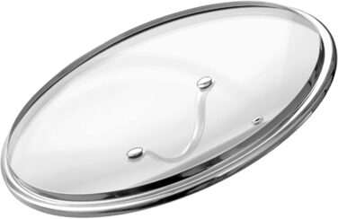 Набір каструль для сервірування Ø 28 см зі скляною кришкою, нержавіюча сталь, безпечна для індукції, для миття в посудомийній машині