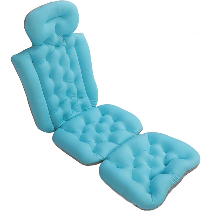 Подушка для ванни Ganzk?rper з неслизьким дном, м'який матеріал, для дорослих та гарячих джерел (блакитний)